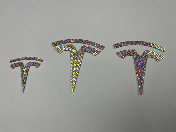 Tesla Model 3 T-Logo Diamond Decal Sæt med 3