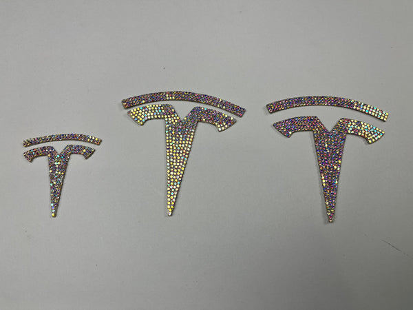 Tesla Model S - T-Logo Diamond Decal Sæt med 3