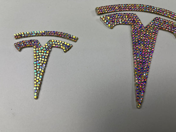 Tesla Model 3 T-Logo Diamond Decal Sæt med 3