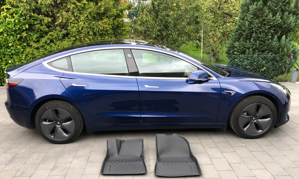 Tesla Model 3 All-Weather Gulvmåtte Sæt 3 stk. - Model 3 2021 / 2022 / 2023