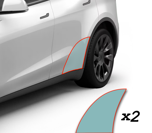Tesla Model Y beskyttelsesfilm - sæt med 2, tærskler bagpå - PPF Paint Protection Film