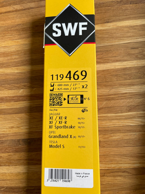 SWF VisioFlex 119 469 - Viskerblade til Tesla Model S - 1 par viskerrude, vinduesviskere