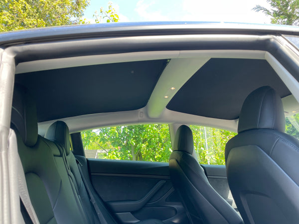 Tesla Model 3 Sun Shade Elements 4-delt sæt - KUN 2021 amerikansk produktion