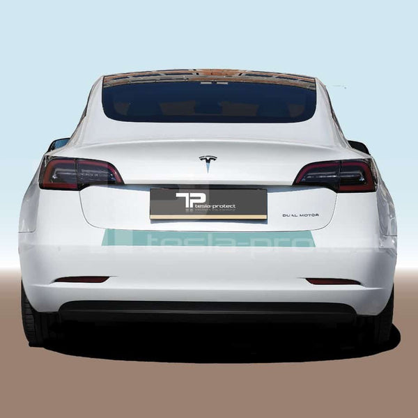 Tesla Model 3 beskyttelsesfilm til læssekanten - læssekantbeskyttelsesfilm i et komplet sæt