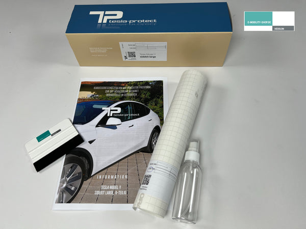 Tesla Model Y beskyttelsesfilm - sideskørter - 6-delt sæt - PPF malingsbeskyttelsesfilm