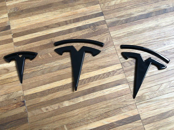 T-Logo sæt til for, bag og rat til Model 3 - hætter